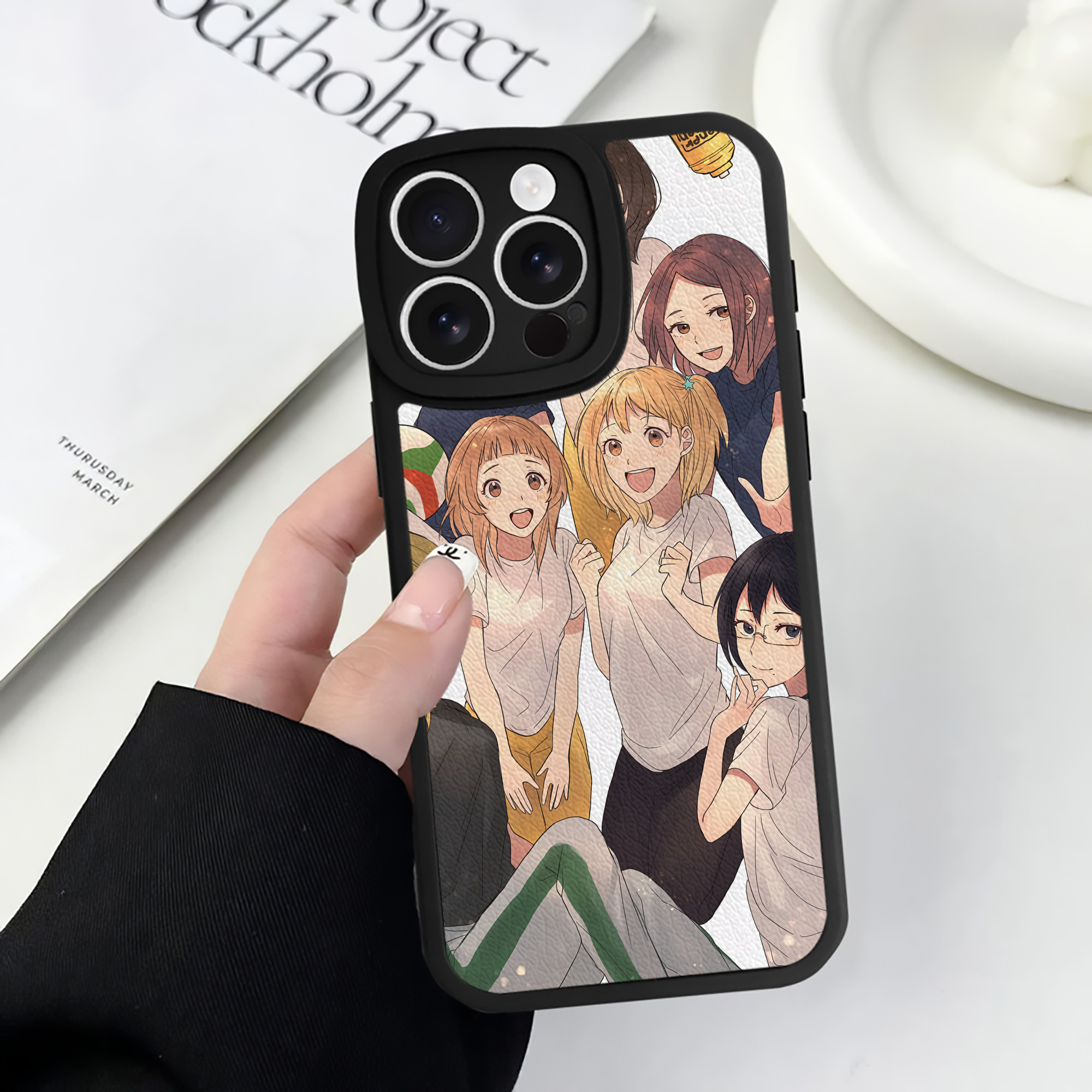 （画像用） ハイキュー!! Haikyu!! 【iPhone 16シリーズ対応】シリコンスマホケース（レザー調） 材質：シリコン